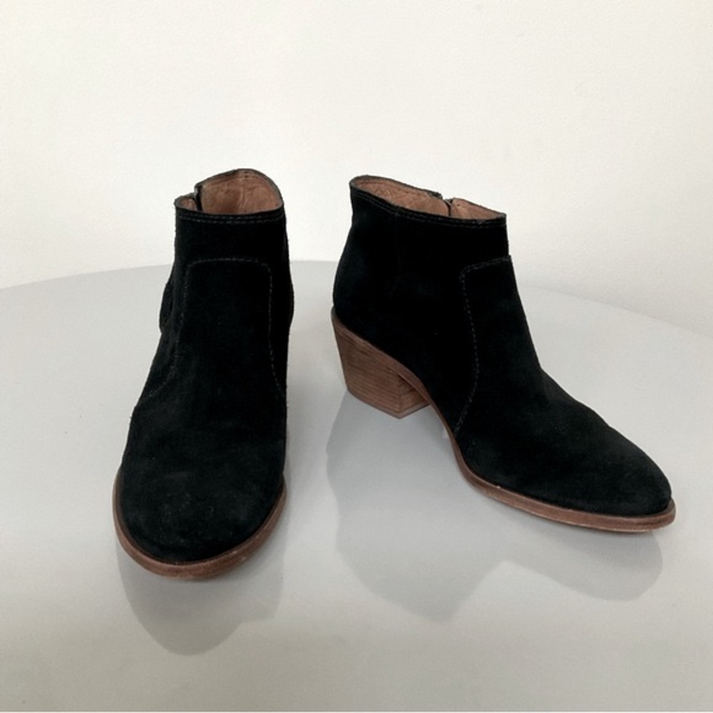 Madewell Black Suede Leather Boots. Size 9